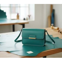 Elegantní jehnětina kůže petrolejová kabelka dámská