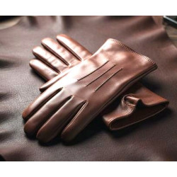 Hnědá kůže pro rukavice